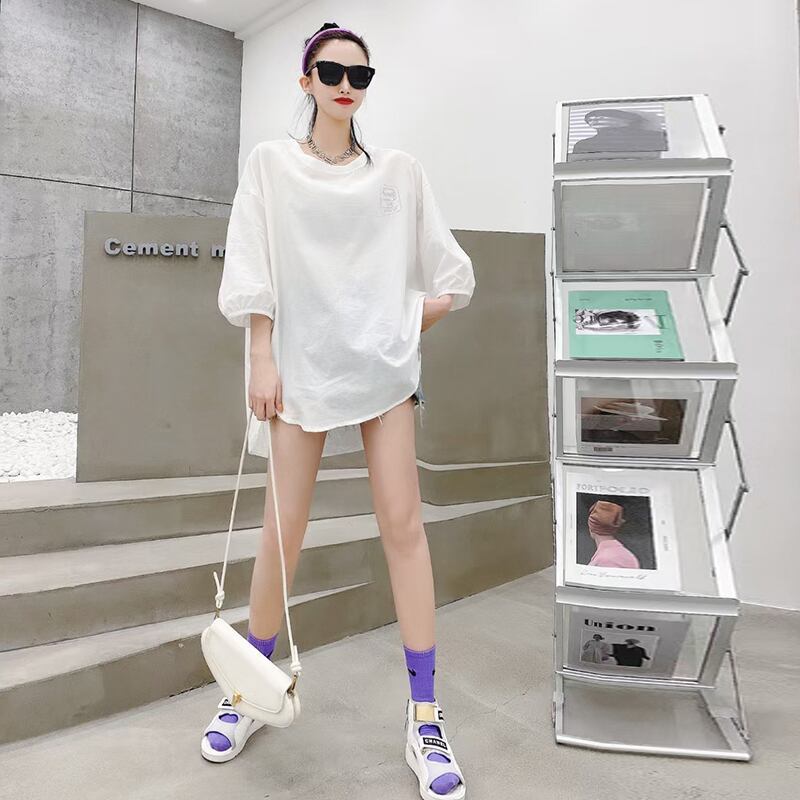 Tシャツ ルーズサマー薄手トップス 大きめサイズ 夏物 ミックスインファッション15962299673