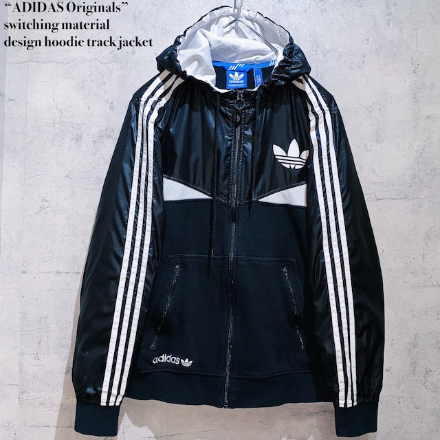 “ADIDAS Originals”switching material design hoodie track jacket