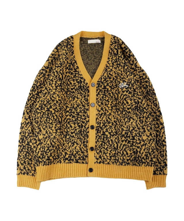 【#Re:room】LEOPARD JACQUARD BIG CARDIGAN［REK133］