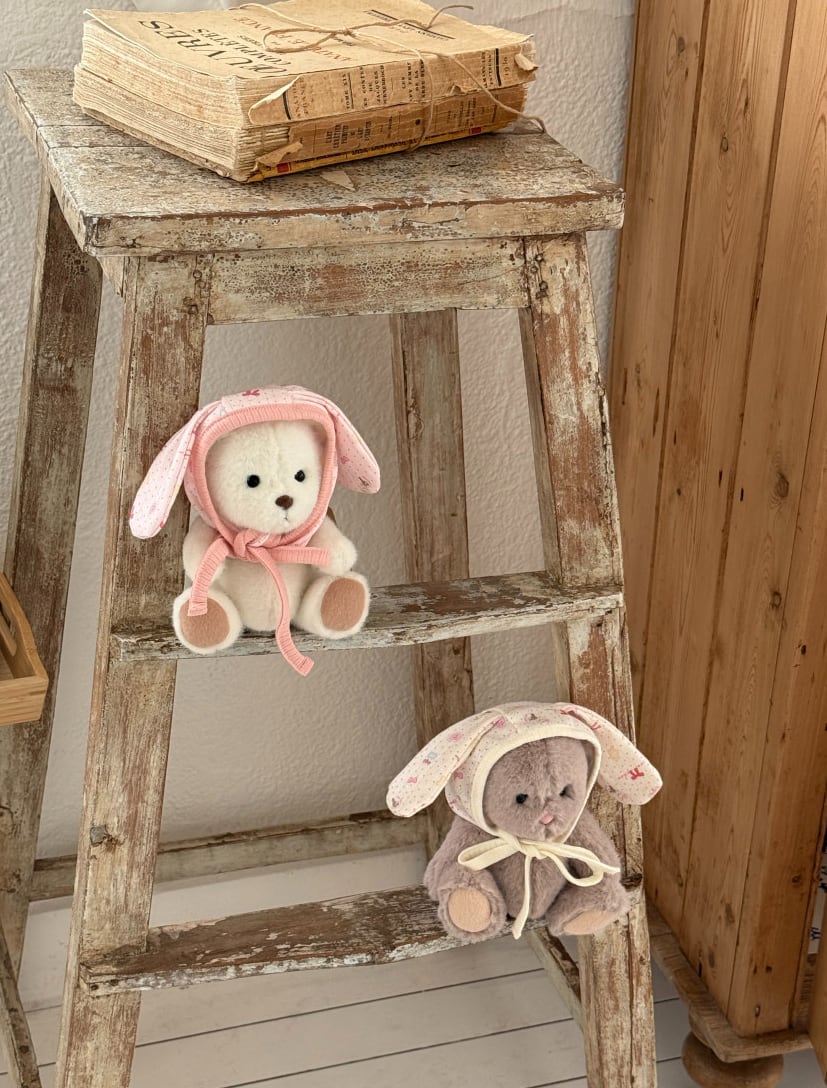 予約【tak!tak!tak!tak!】Milk Pink Eyelet Series Bonnet (2Color)