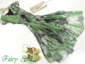 ★13号（XL）☆花柄シフォン不規則ワンピ－ス(OPN6892)