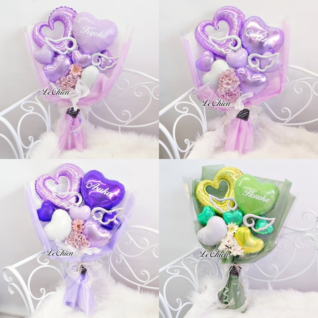 バルーンブーケ⭐︎ケーキセット MLサイズ 天使の羽ブーケ（b140-101） | lechien