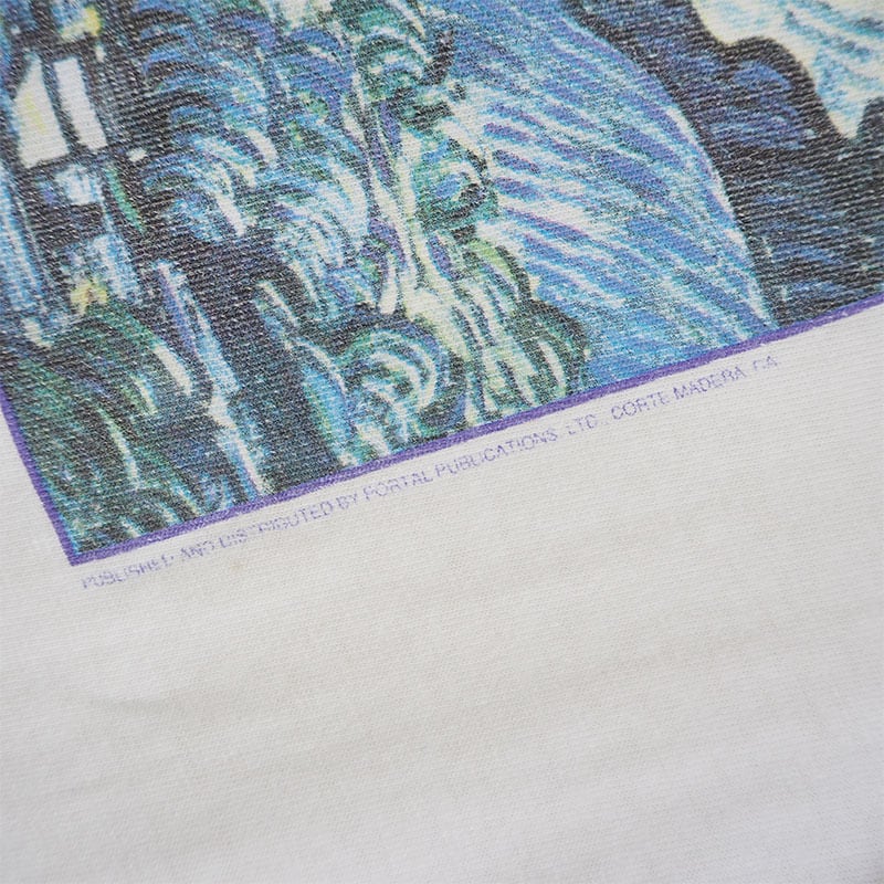 90s Van Gogh  アート　Tシャツ　モナリザ　ゴッホ　総柄