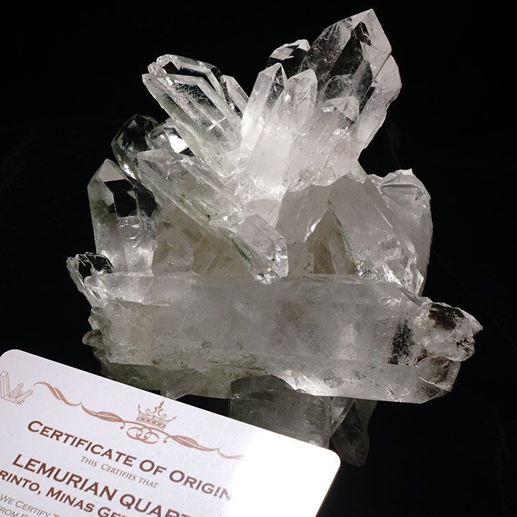 水晶 クラスター 原石 ガーデンクォーツ ブラジル ミナスジェライス州 コリント産 レムリアンシード 証明書付属 282-192