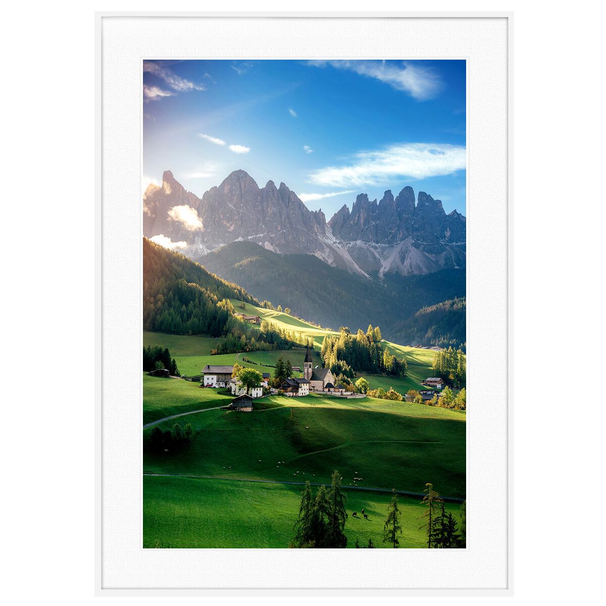 イタリア写真 ドロミテ インテリア アートフォトポスター額装 AS4138
