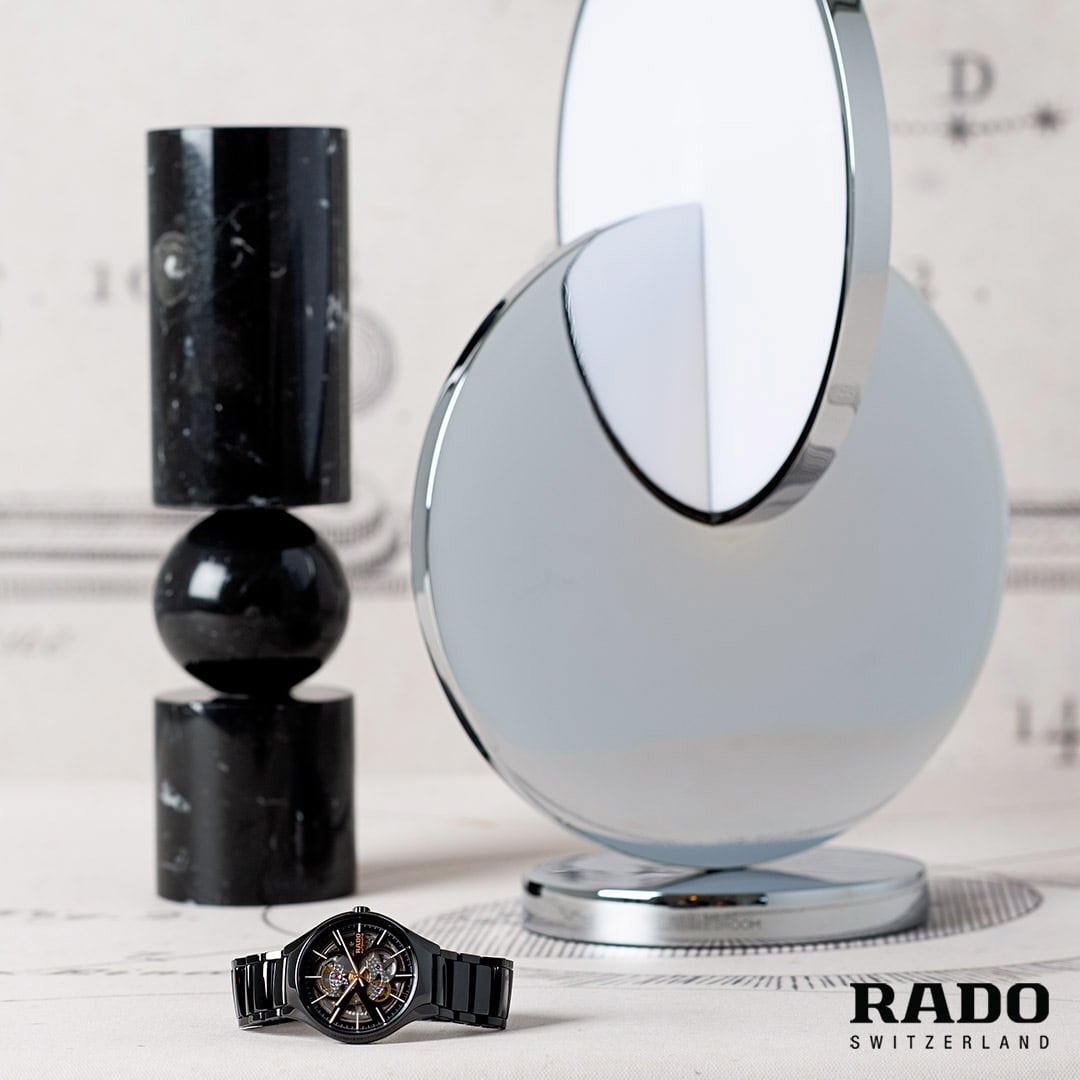 【RADO ラドー】True Automatic Open Heart／トゥルーオープンハート（ブラック×ゴールド）／国内正規品 腕時計