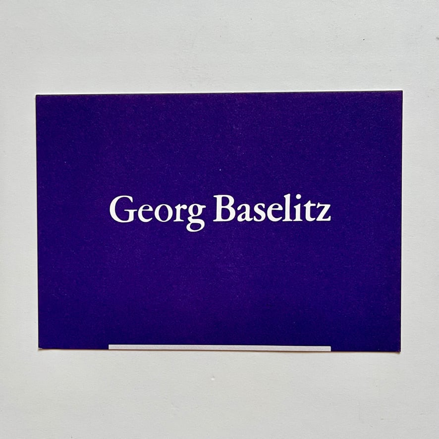 【 インヴィテーションカード・エフェメラ】バゼリッツ　Georg Baselitz 1981  Van Abbemuseum Eindhoven [3100263]