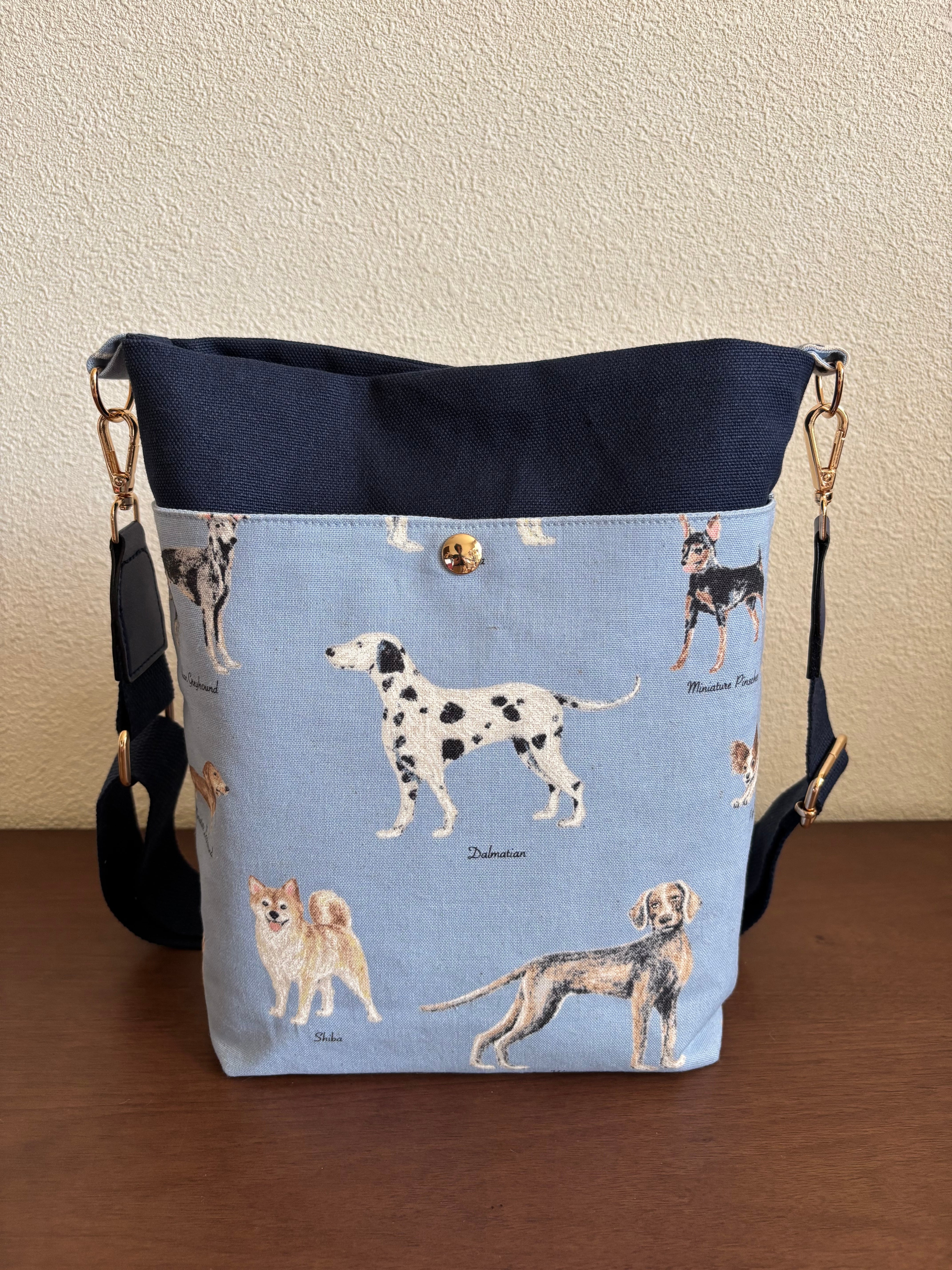【帆布製お名前刺繍入りお出かけバッグ】