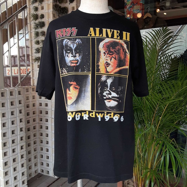 楽天市場】90s KISS オフィシャル 1996 ワールド ツアー プリント 半袖 