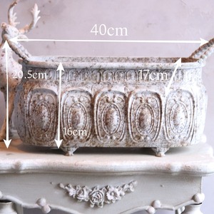 mondimanche 植木鉢　アンティークデコレワイドSW｜シャビーシック　寄せ植えして飾ると素敵なガーデンになる　UF685