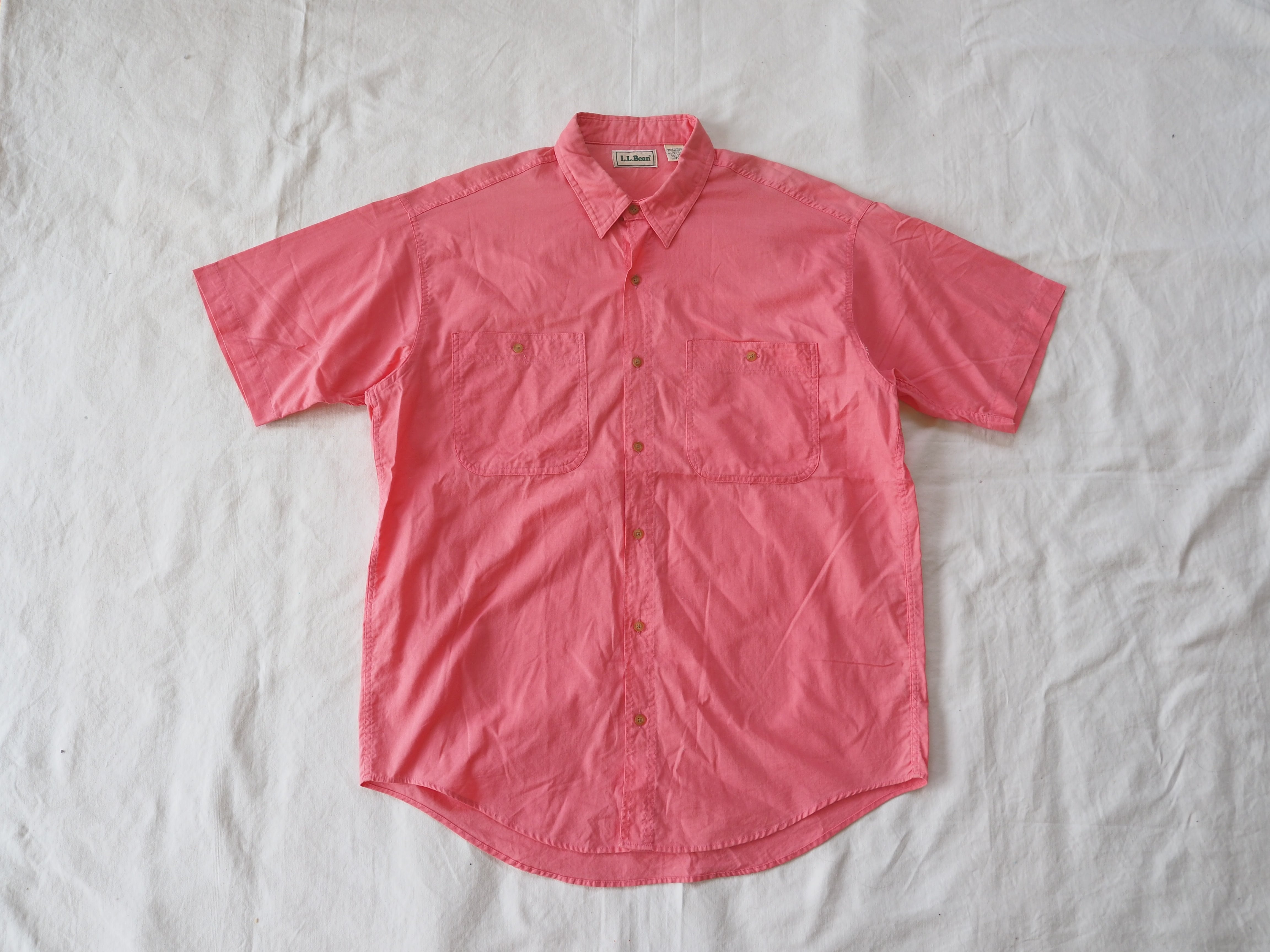 L.L.Bean s/s shirt L / USA製