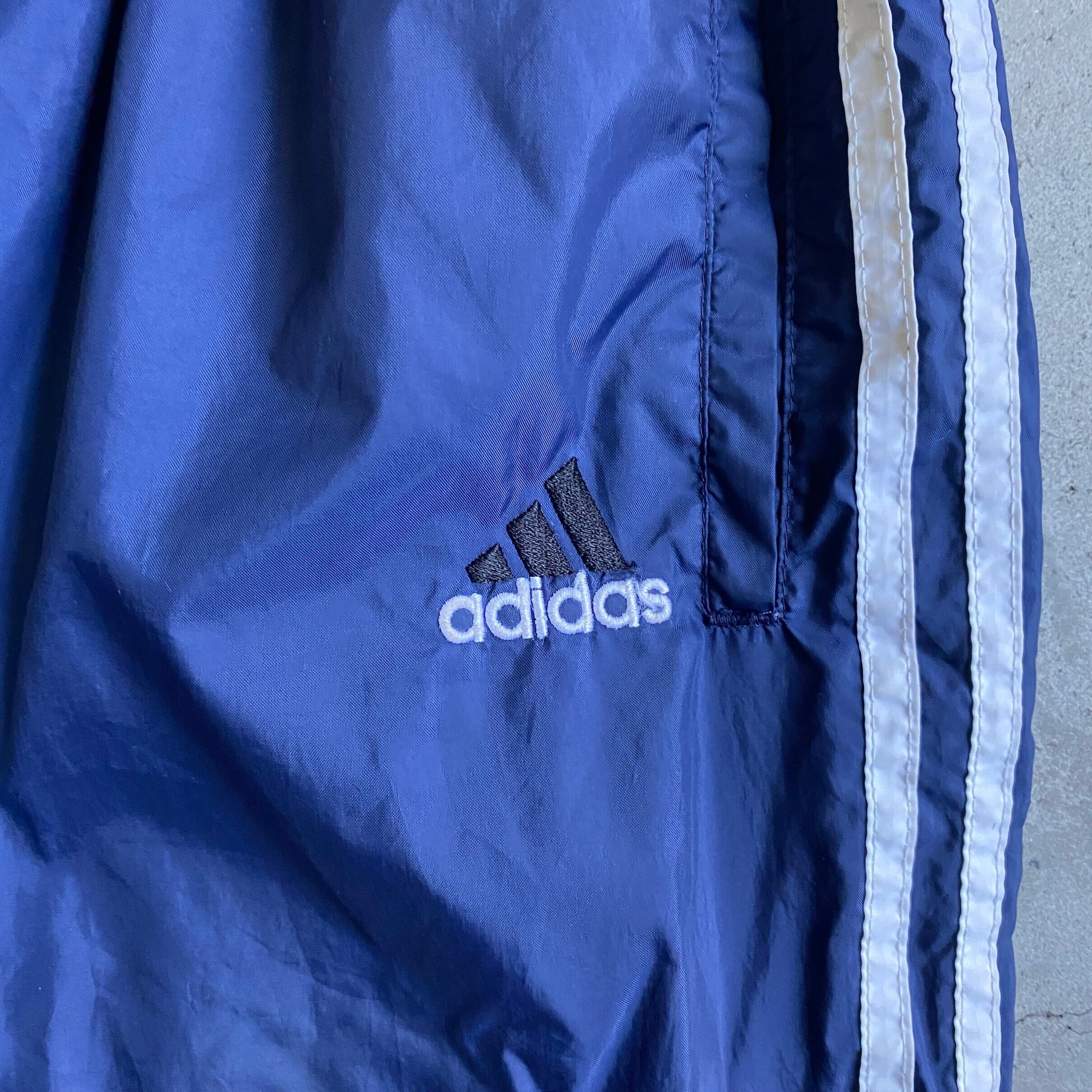 90年代 adidas アディダス サイドライン スナップボタン ナイロン ...