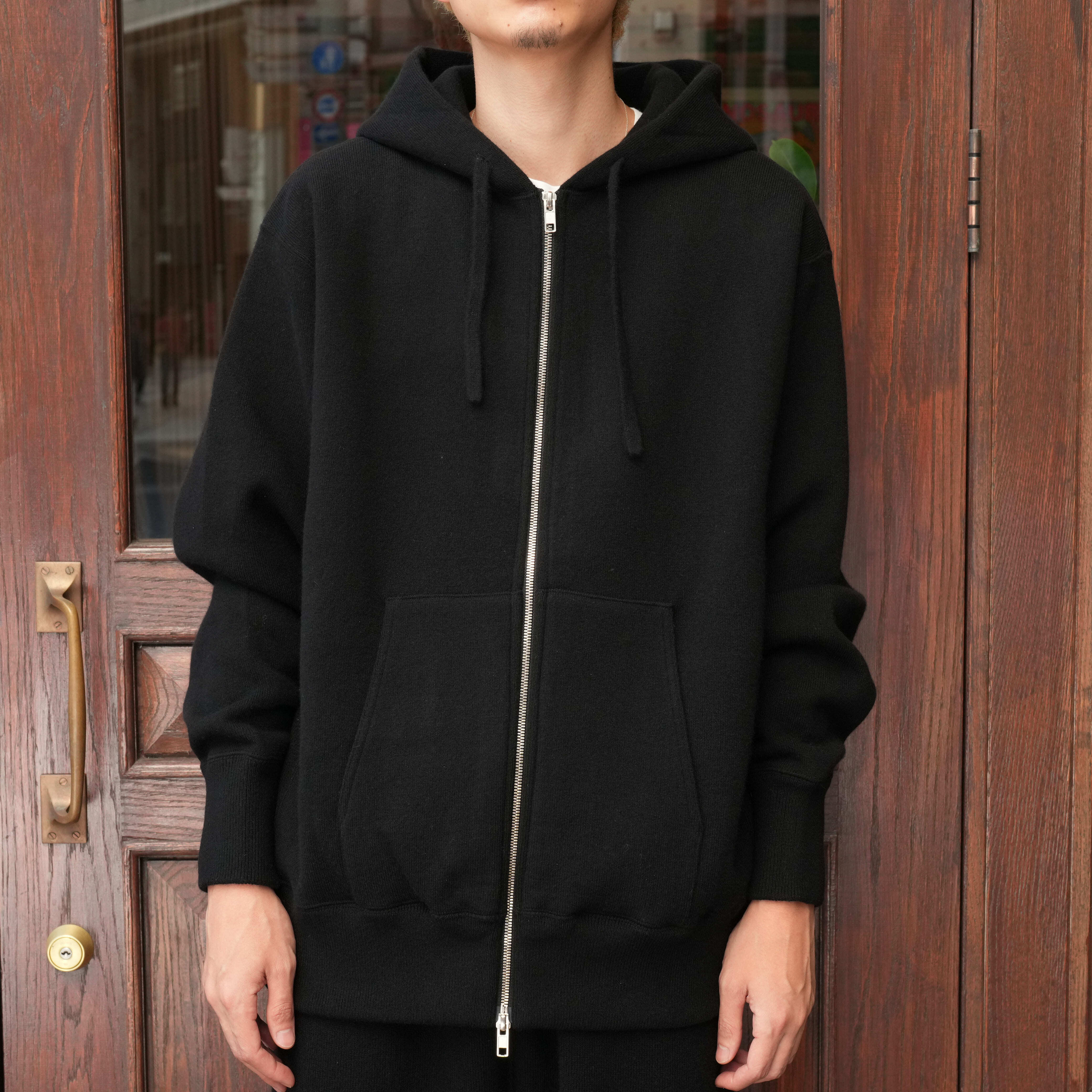 トップス 25aw HERILL GCtwist Zip-up Hooded Black HERILL(へリル)25AW 