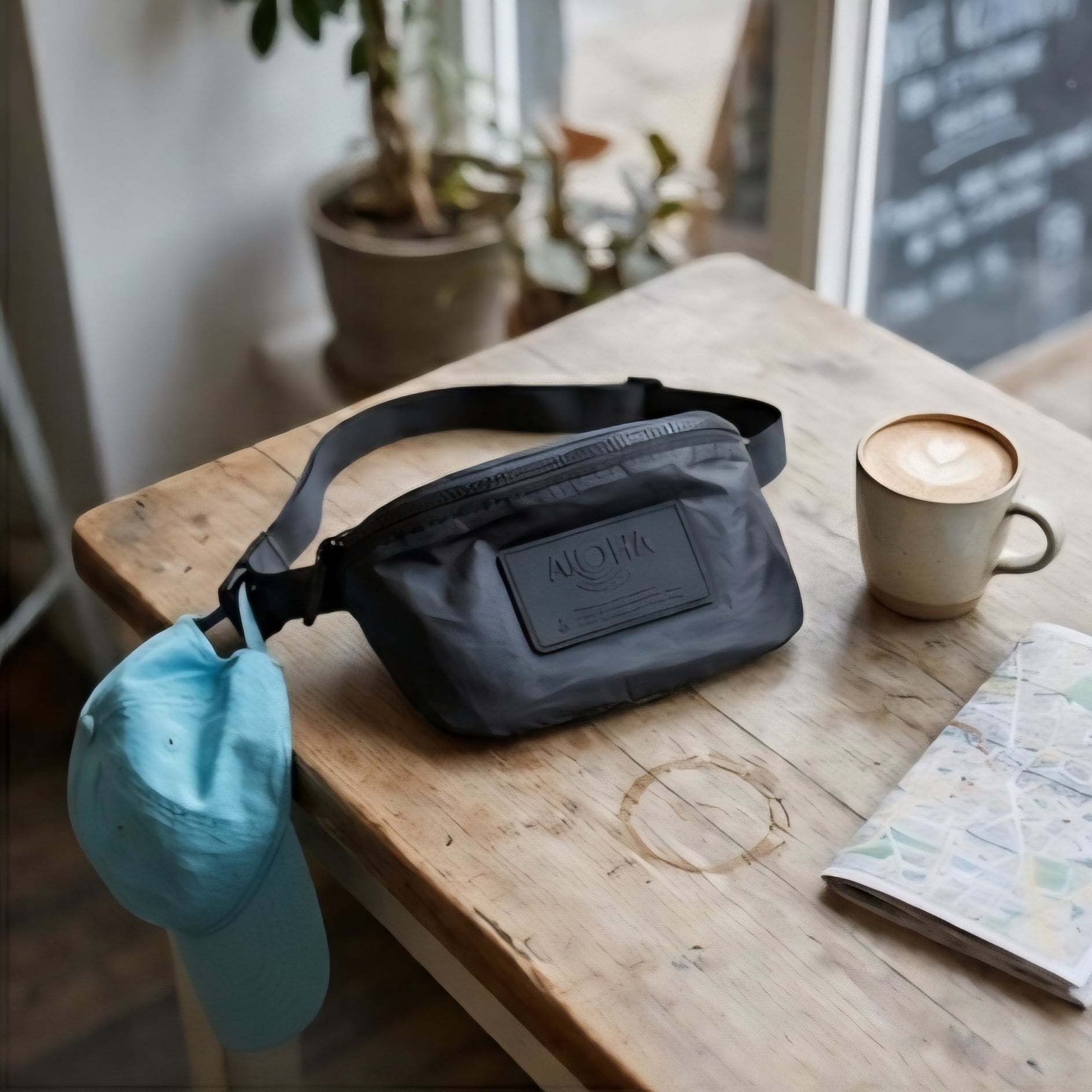 正規取扱店/ALOHA COLLECTION MINI HIP PACK モノクロ ブラック