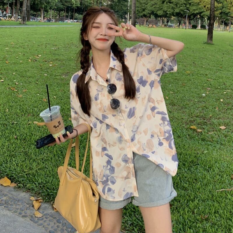 スタイルプリントシャツ トップス サマー薄手 夏物 1号婦人83015416734