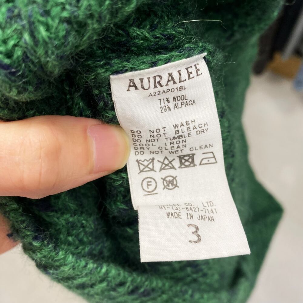 AURALEE オーラリー 22AW WOOL BABY ALPACA MIX RIB KINT ZIP AURALEE オーラリー 22AW WOOL BABY ALPACA MIX RIB KINT ZIP
