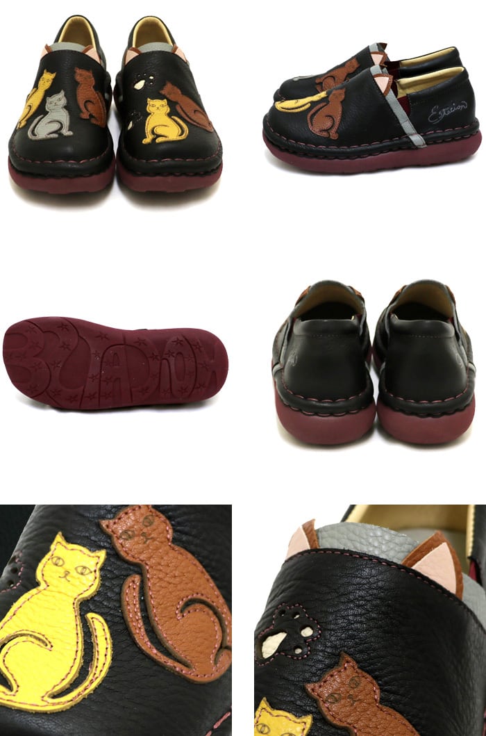 TGXE615【ﾚﾃﾞｨｰｽ】Estacion～エスタシオン～・ネコちゃんモチーフ本革