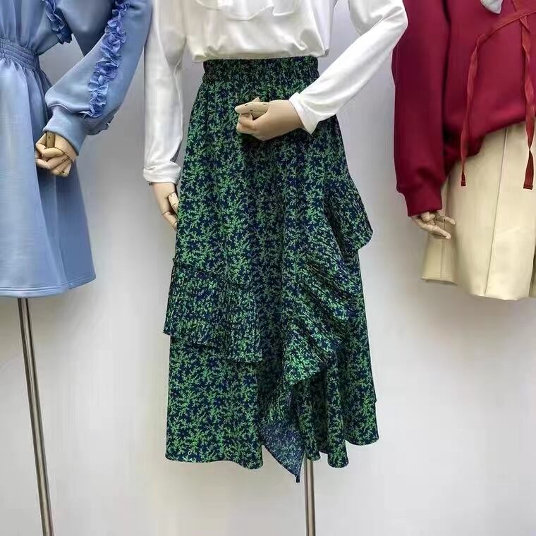 フラワープリントプリーツスカート　AJ1365-9929