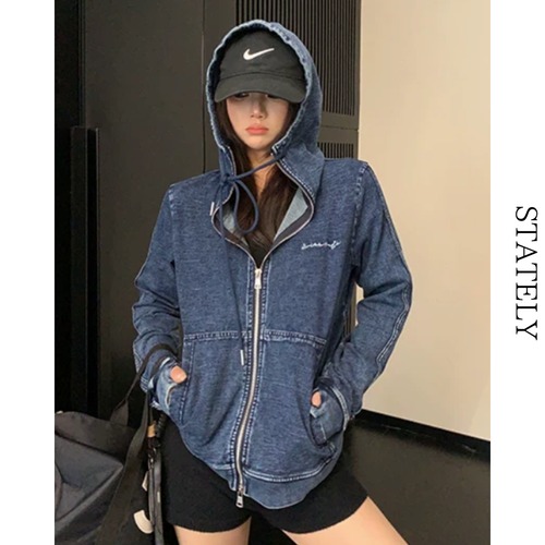 Vintage Denim ジップフーディー_T233 画像