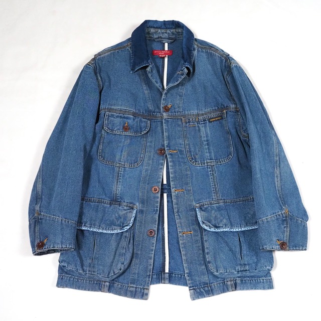 BANANA REPUBLIC Denim Indigo Cotton Chore Jacket S バナナリパブリック インディゴ カバーオール