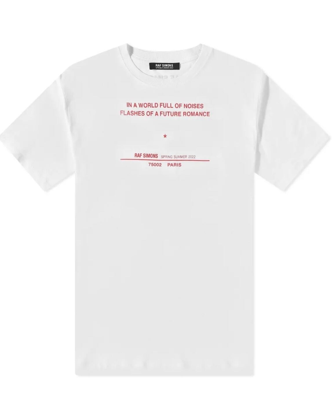 RAF SIMONS】Tour Date プリント Tシャツ | idealclasse 