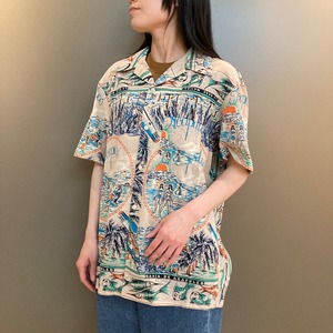 Bindu【ビンドゥ】Hawaiian shirts   ( Acapulco/Natural / PIM7725map )