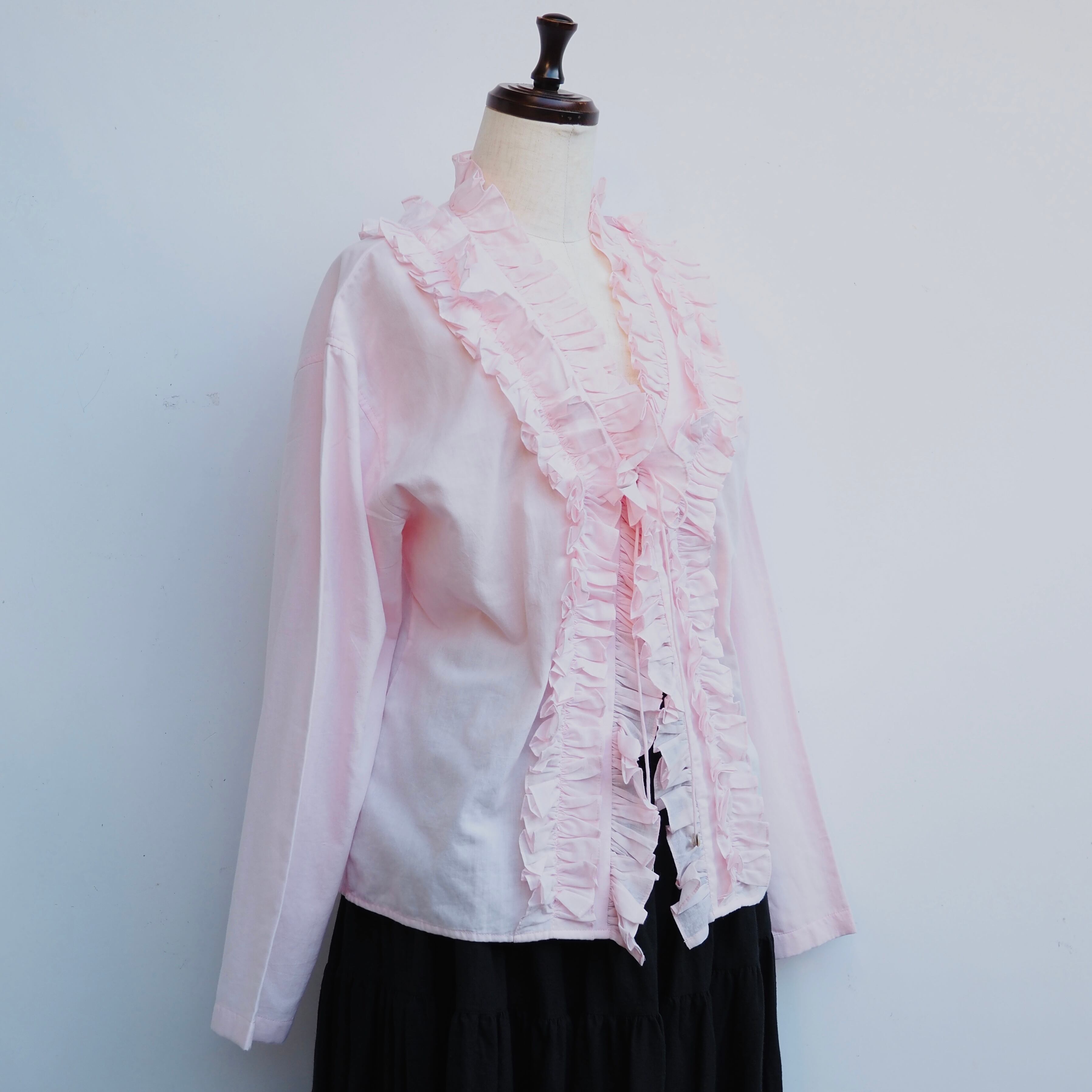 BUNON/Double Frill Cape/フリルケープ(black・ecru)