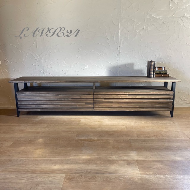 172cm シックな ルーバー テレビ台 B2  格子 大きな/テレビボード/高級/アンティーク