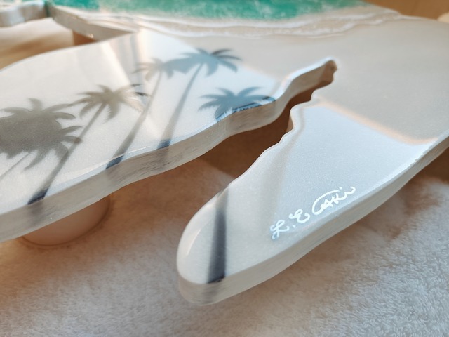 187.オーシャンレジンアート swimming honu