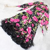 社交ダンス 衣装 スタンダード ドレス ワンピース パーティドレス ピンク系 ブラック系 グリーン系 prima boutique プリマブティック 黒 花柄 ホワイト系 白 ストレッチ ドレス 女性用 発表会 フラワーデザイン おしゃれ かわいい 高級感 ラインストーン ドレスアップ バルーン スカート エレガント デザイン 袖あり 透け感 ポリエステル 柔らかい 目立つ 体型カバー ゆったり フォーマルパーティ