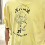 90's KKUP fm Einstein print tee over dye