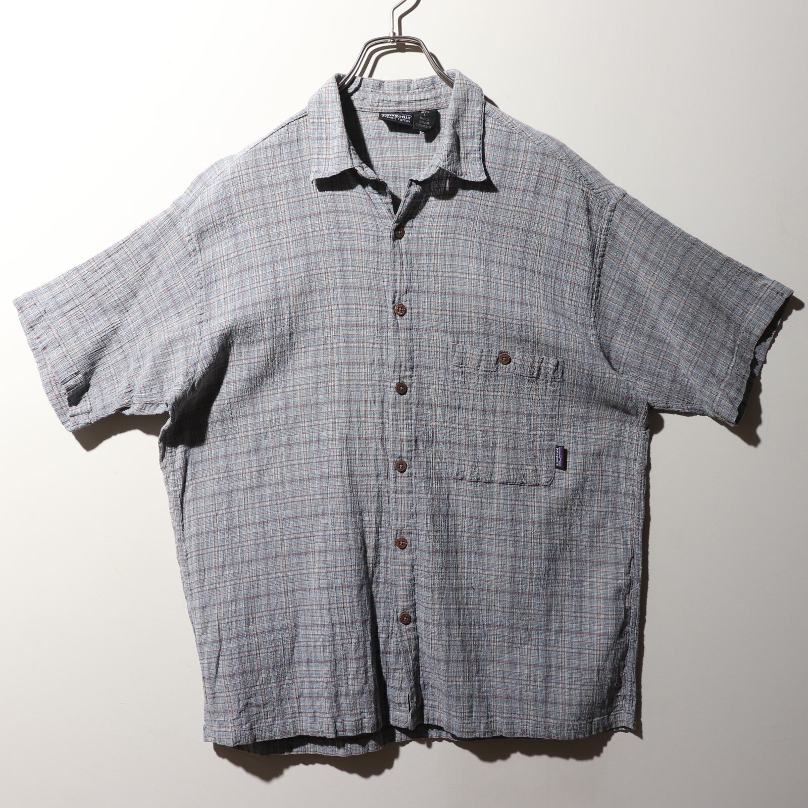 美品 L 01年 Patagonia A/C Yarn Dyed Shirt シャツ パタゴニア  