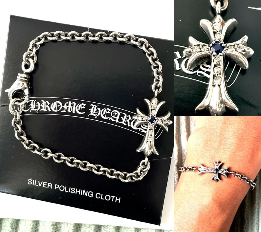 レア 特注 CHROME HEARTS クロムハーツ タイニー CH クロス ブレス 10