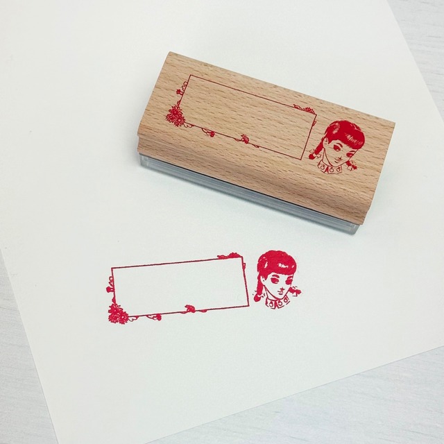 《中原淳一×Kumpel》 浸透印スタンプ　花ラベル