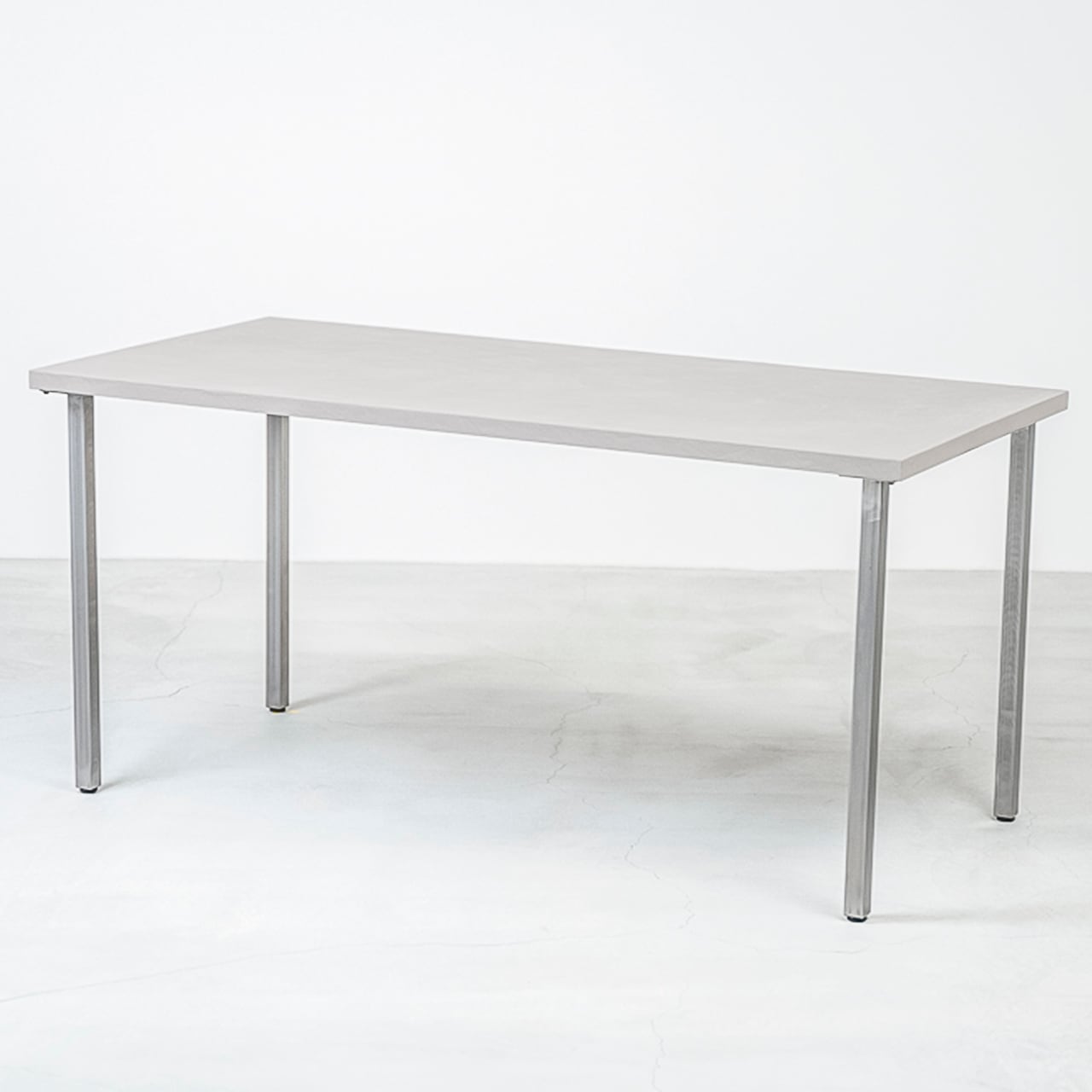 高級 デパート クロームメッキ テーブル デスク ガラス天板無し 什器 