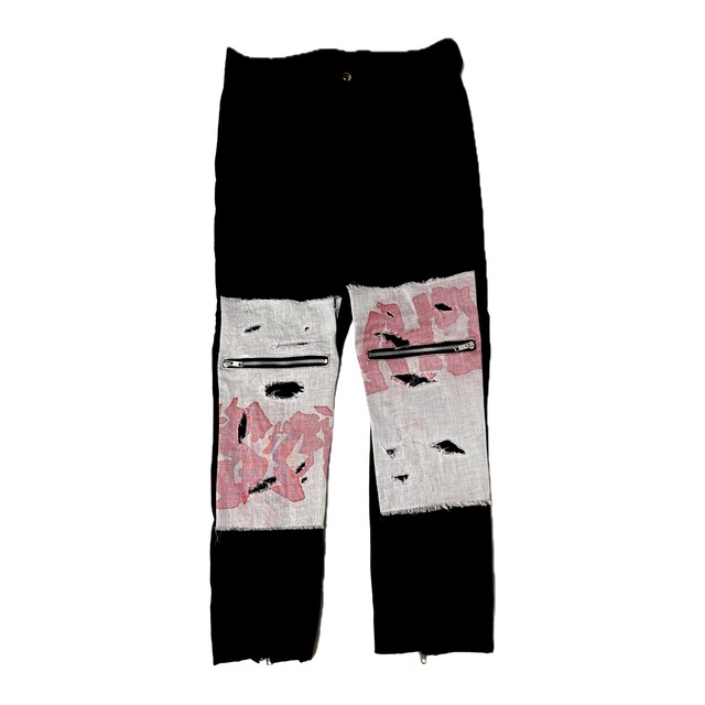 UNFINISHED ストレッチスキニーダメージパンツ24095