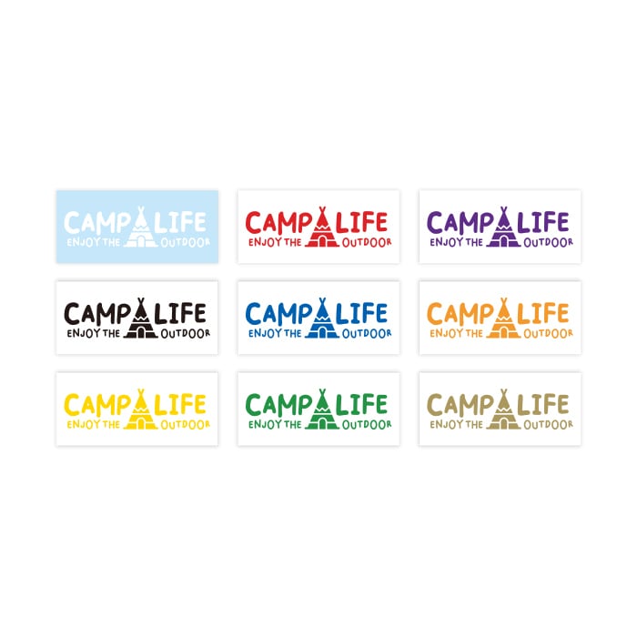 キャンプステッカー】キャンプライフ エンジョイアウトドア | SO