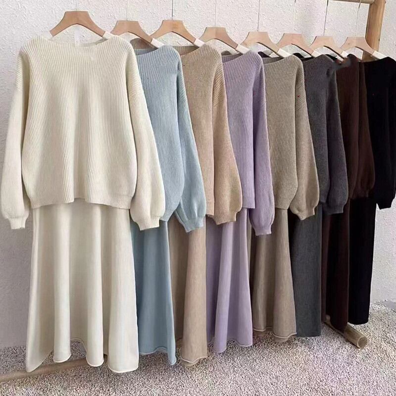 【set】ニットセーター×スカートセット M25815