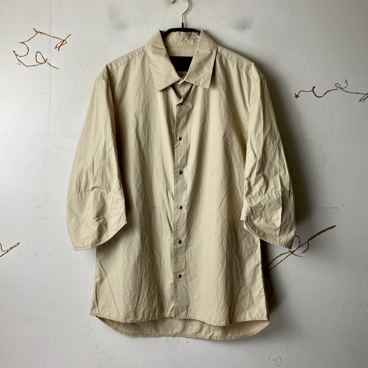 PRADA cotton × nylon half sleeves shirt