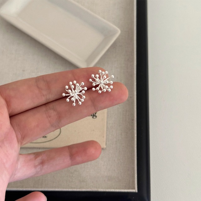 HANAニッチな花火シルバーピアス