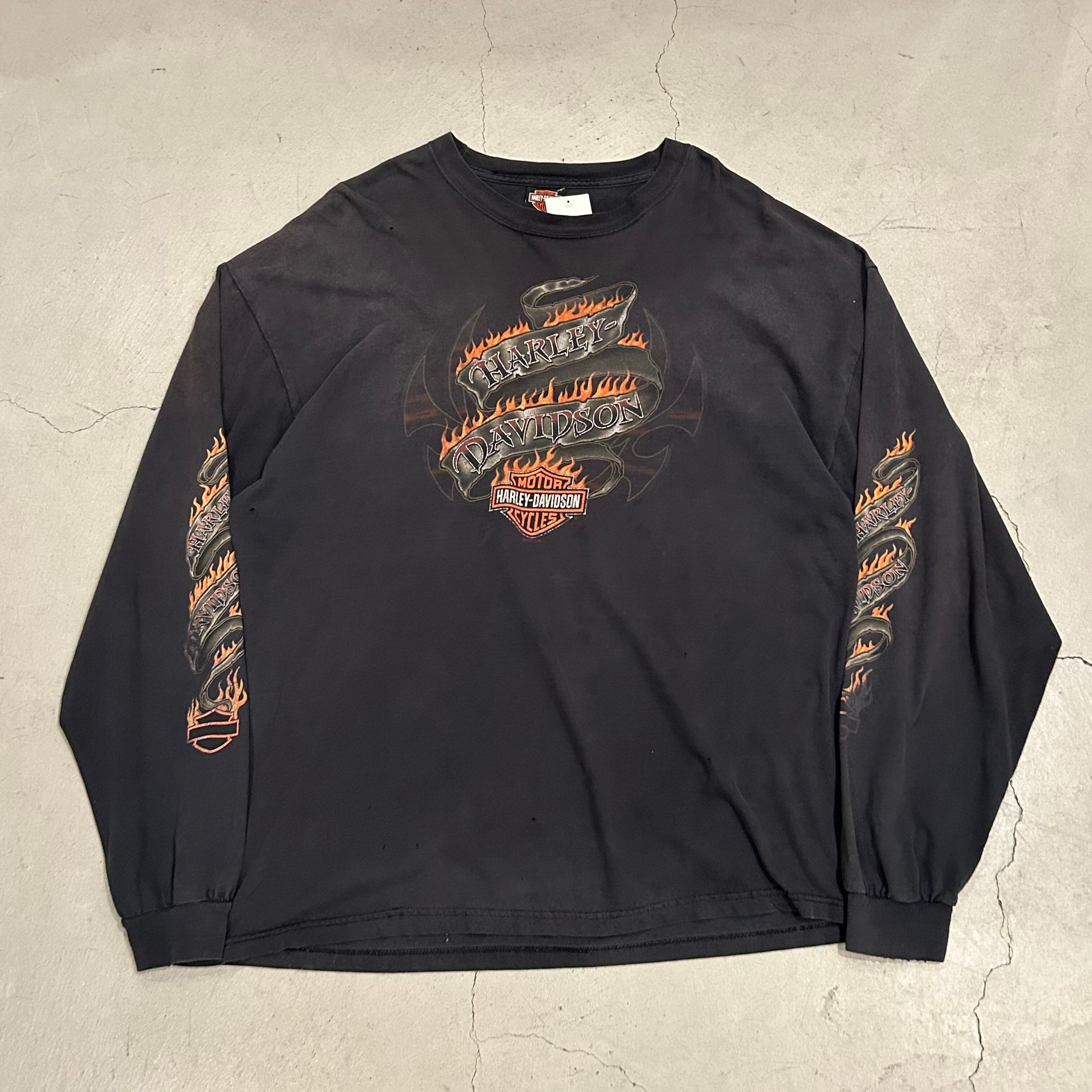 00s Harley Davidson “flame” L/S T-shirt【高円寺店】