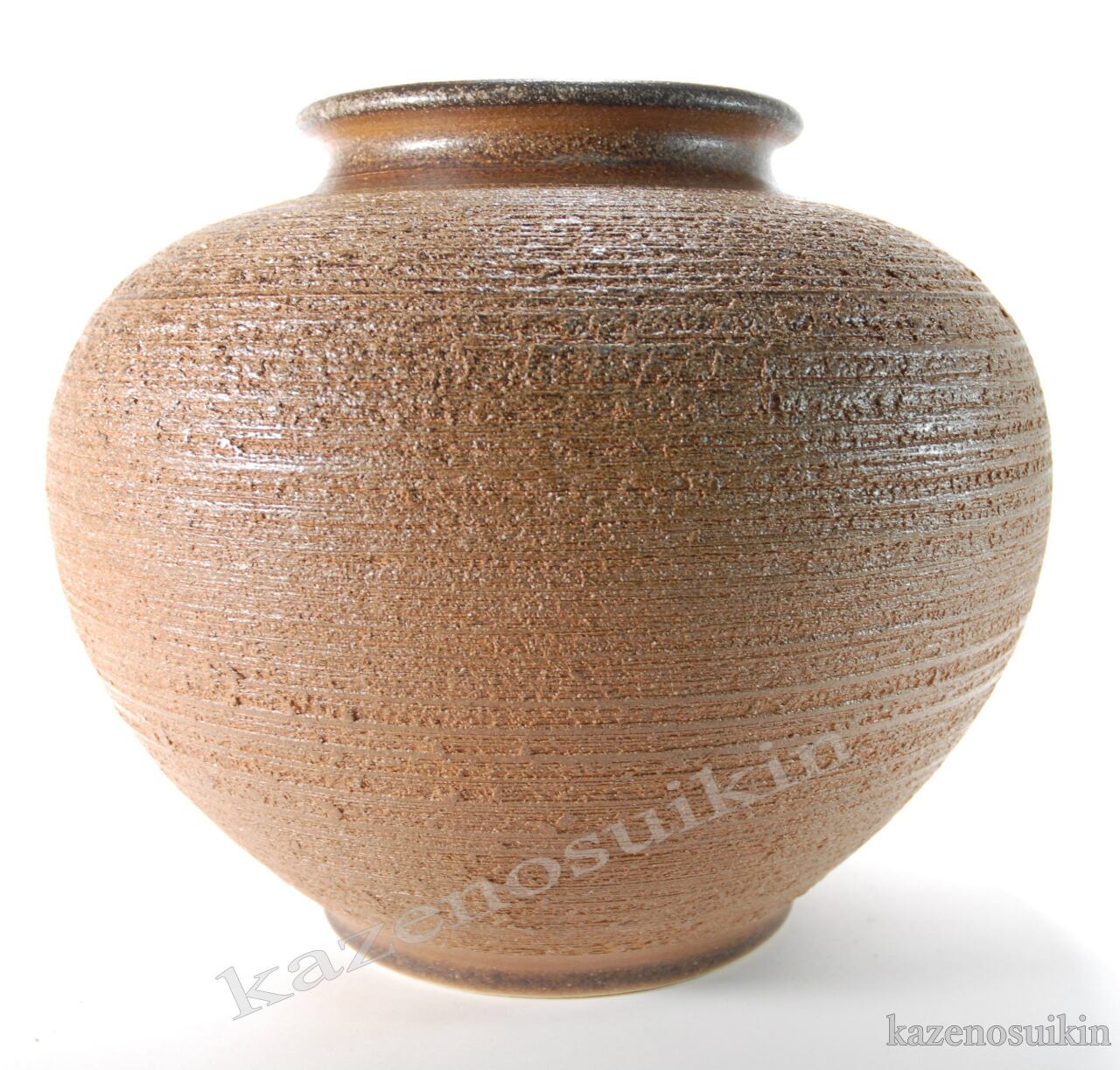 木箱入り 信楽焼 花瓶 花入れ 松皮 直径27cm 花瓶・フラワースタンド