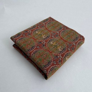 出帛紗 　円文白虎朱雀錦 （渋茶色）[龍村織物裂］