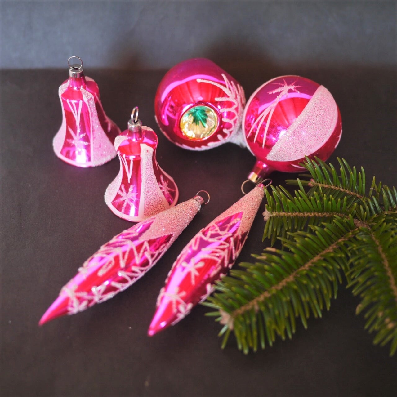 50’sオーナメント6P マーキュリーガラス チェコ