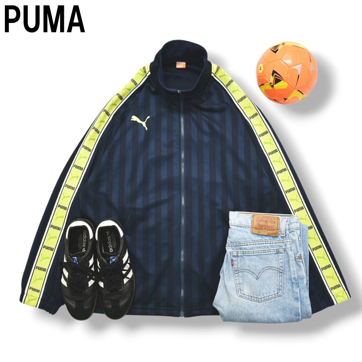 美品☆90s☆PUMA/プーマ☆ジャージ☆トラックジャケット☆グレー