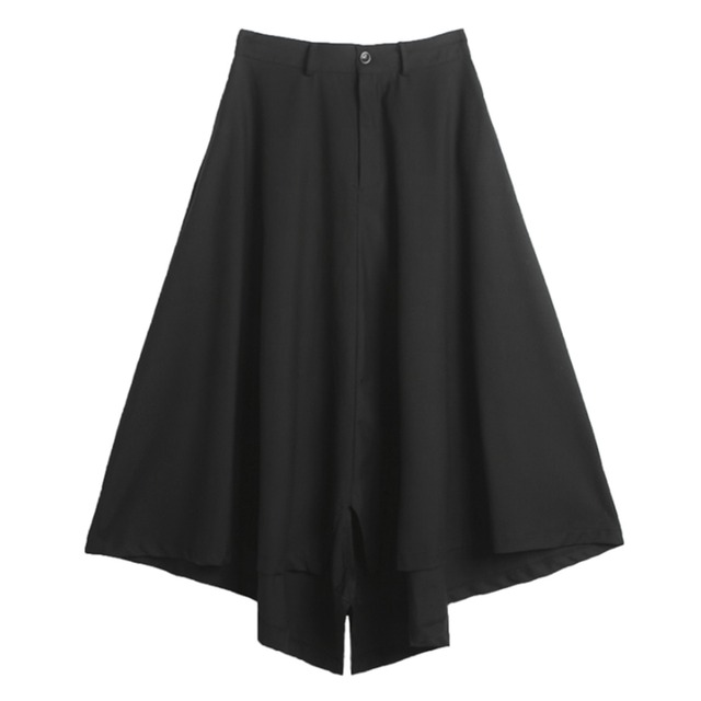 モード系 メンズ ボトムス パンツ 袴パンツ 和装 アシメ プリーツ 和モダン ゆったり 原宿系 ゴシック きれいめ オルチャン 10代 代 天使と悪魔 サブカル系ファッション Seasonz