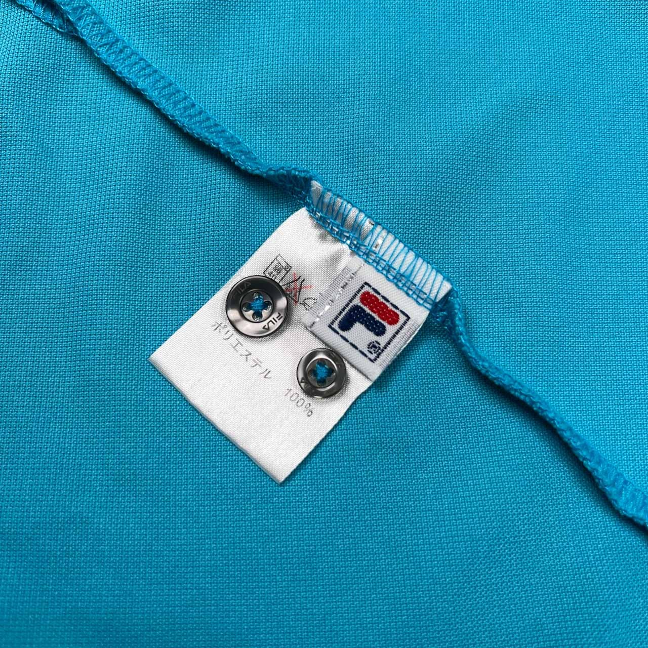 FILA GOLF フィラ ゴルフ ワッペン BD 半袖 ポロシャツ サイズ L /メンズ/水色系/スポーツ