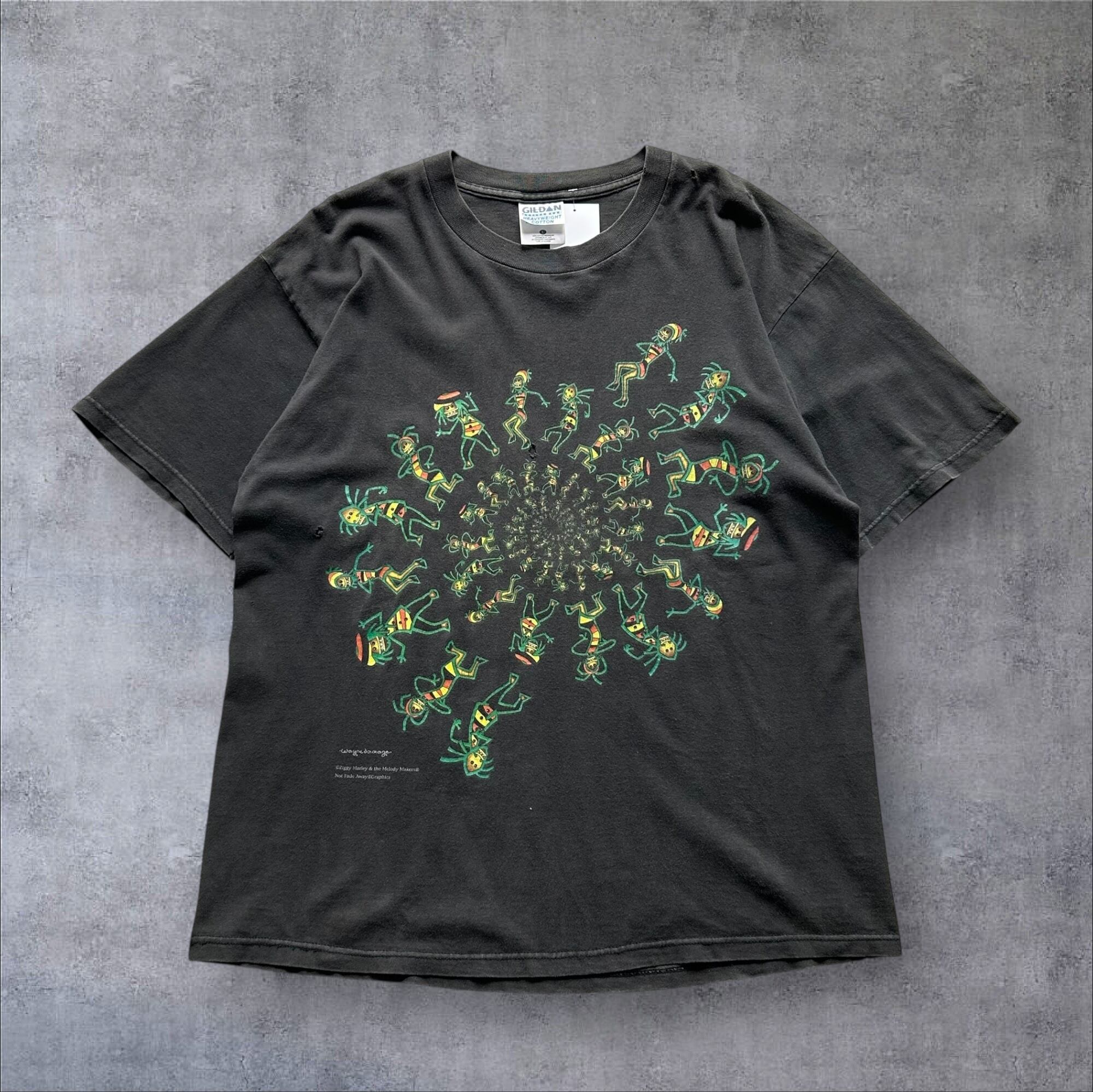 〜2000s Ziggy Marley Spiral Design T-shirt【高円寺店】