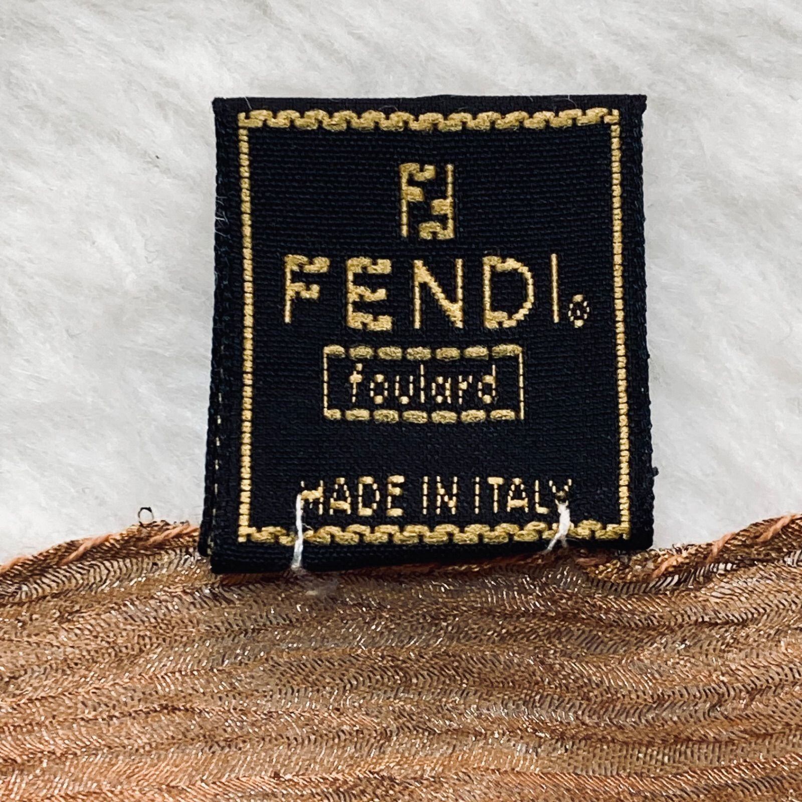 FENDI フェンディ ストール ロングスカーフ リンクル加工 FFロゴ