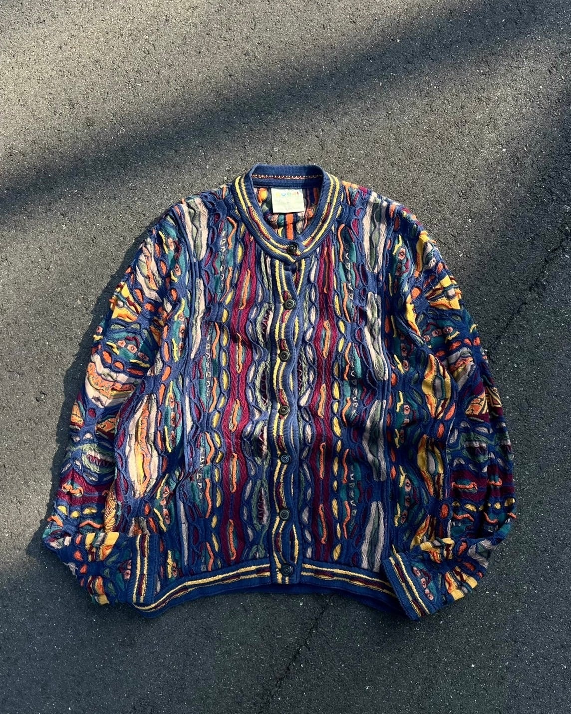 90s COOGI 3D Knit Cardigan AUSTRALIA製